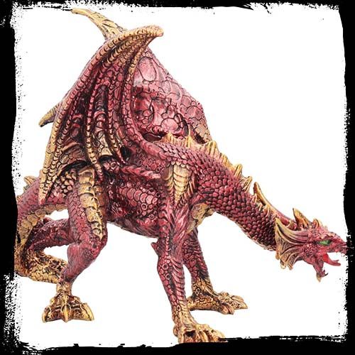 Vermillion Guardian Dragon Figurine U3030H7