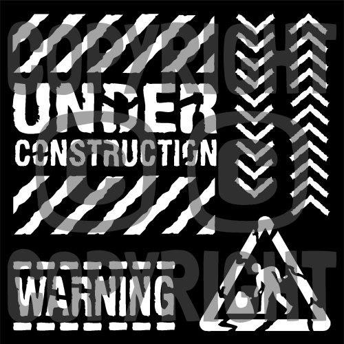 Under Construction Masking Stencil