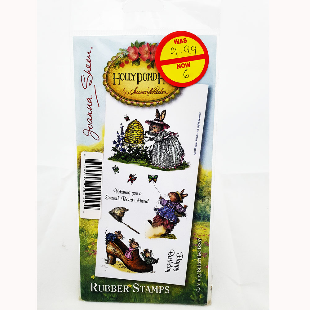 Joanna Sheen – Hollypond Hill Rubber Stamp Catching Butterflies-JS367