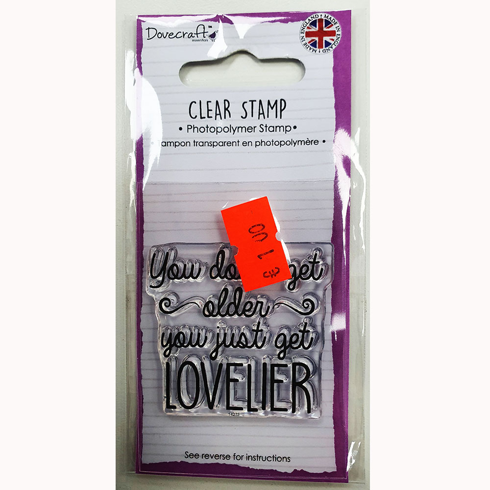 Dovecraft Clear Acrylic Stamp – Lovelier-DCSTP093