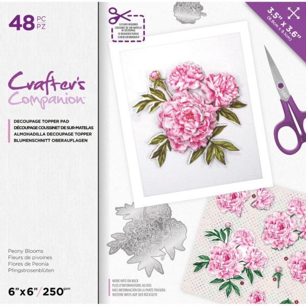 Crafter’s Companion Floral Decoupage Topper Pad – Peony Blooms