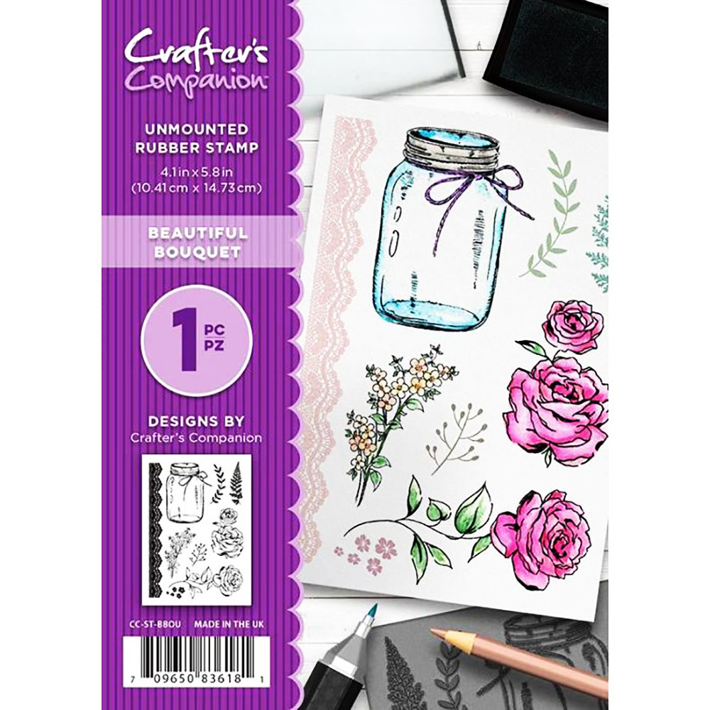 Crafter’s Companion A6 Rubber Stamp – Beautiful Bouquet CC-ST-BBOU