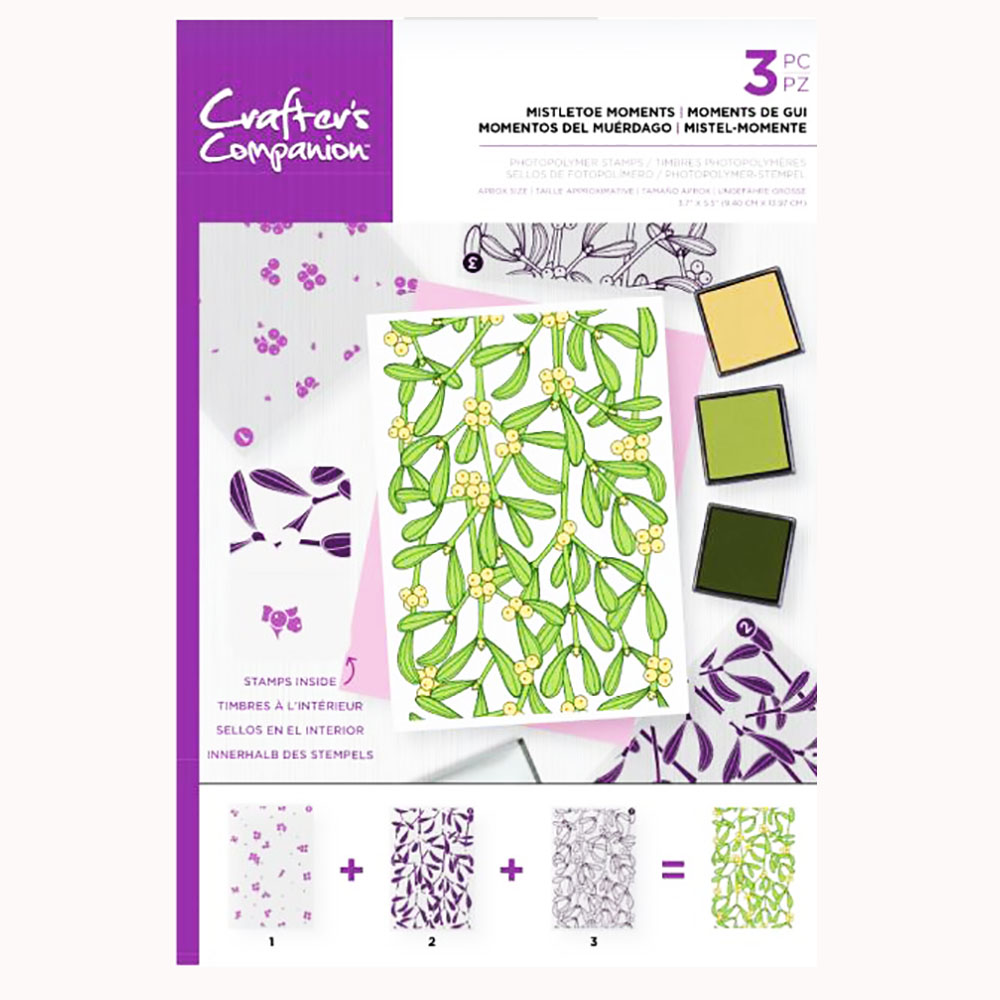 Crafter’s Companion Background Layering Stamps – Mistletoe Moments