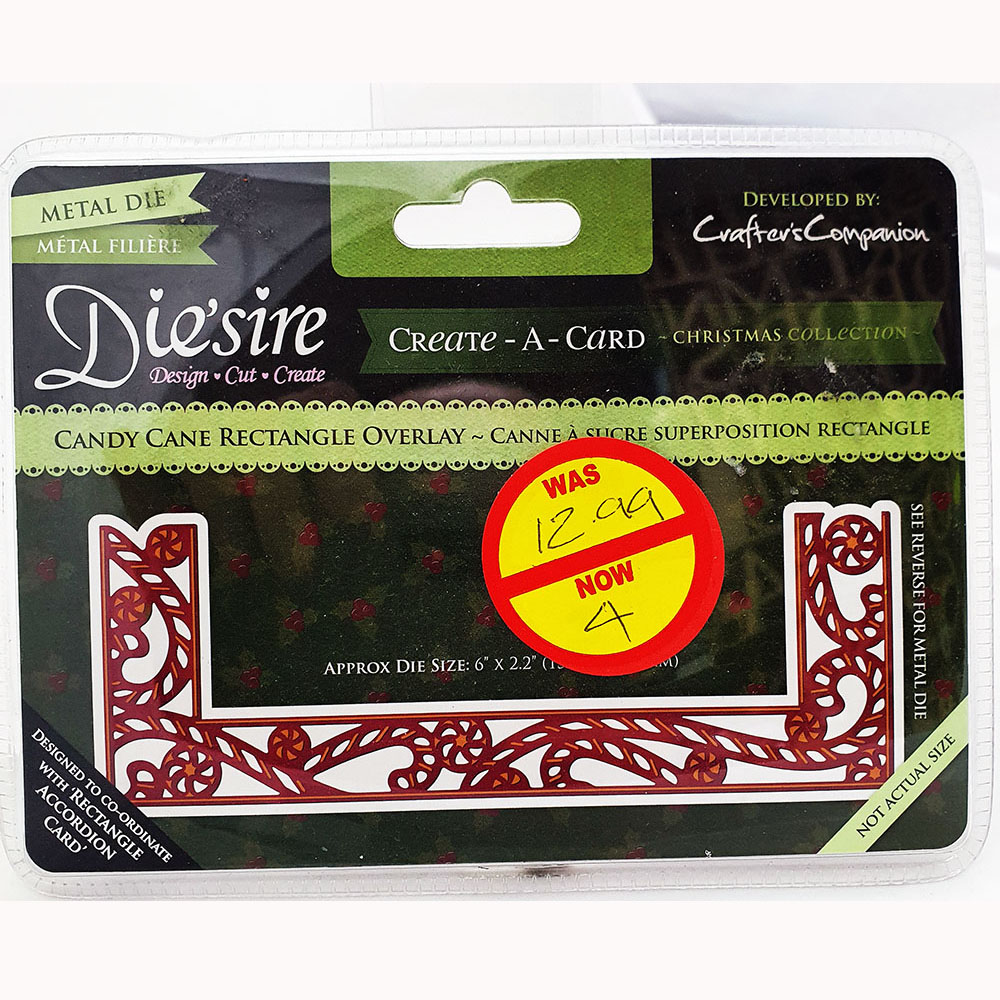 Crafters Companion Desire Edgeables – Candy Cane Overlay