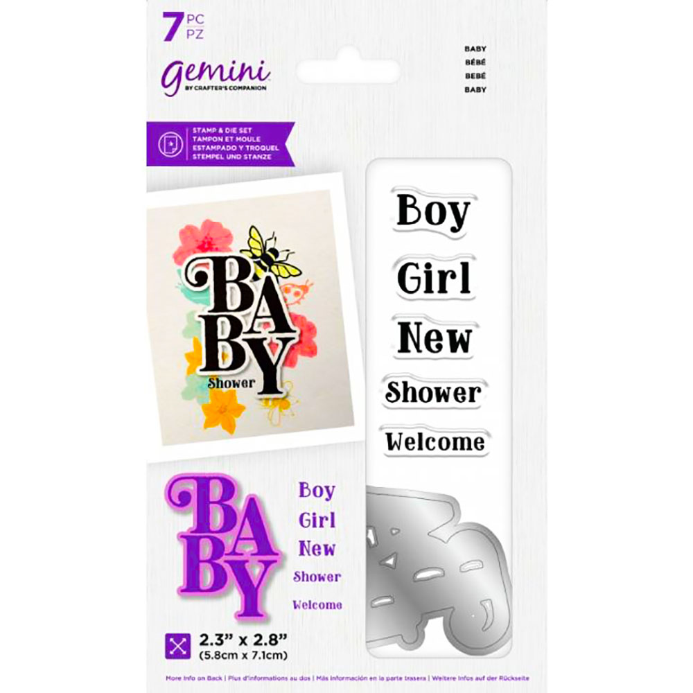 Crafters Companion Stamp & Die Set - Baby