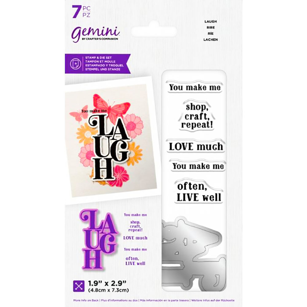 Crafters Companion Stamp & Die Set - Laugh