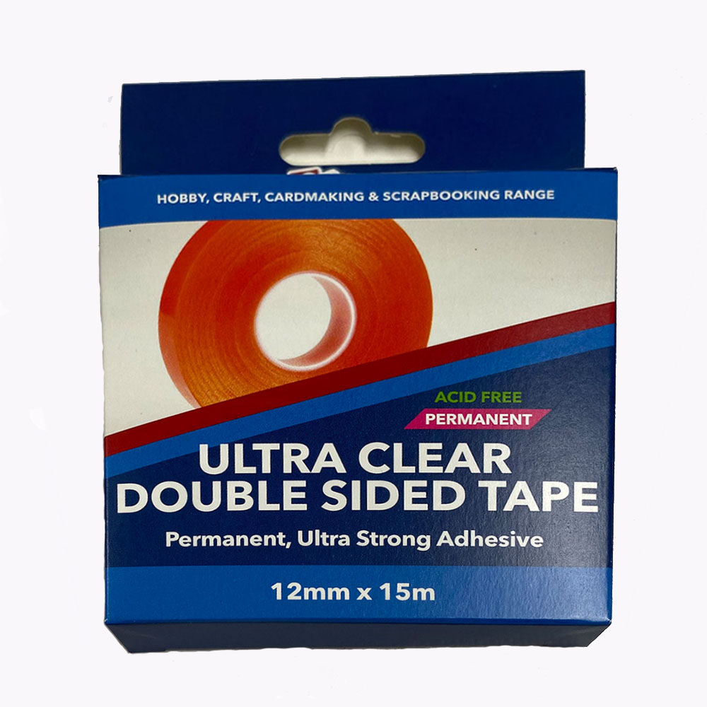 12mm x 15m Stix2 Ultra Clear Double Sided Tape (permanent)