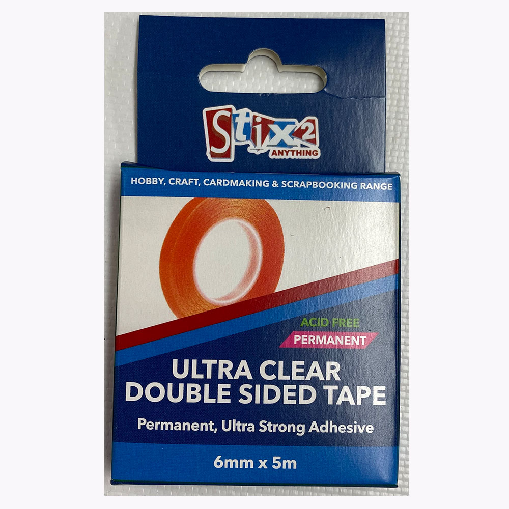 6mm x 15m Stix2 Ultra Clear Double Sided Tape (permanent)