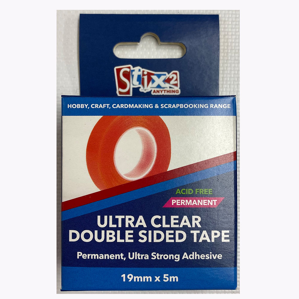 19mm x 15mStix2 Ultra Clear Double Sided Tape (permanent)