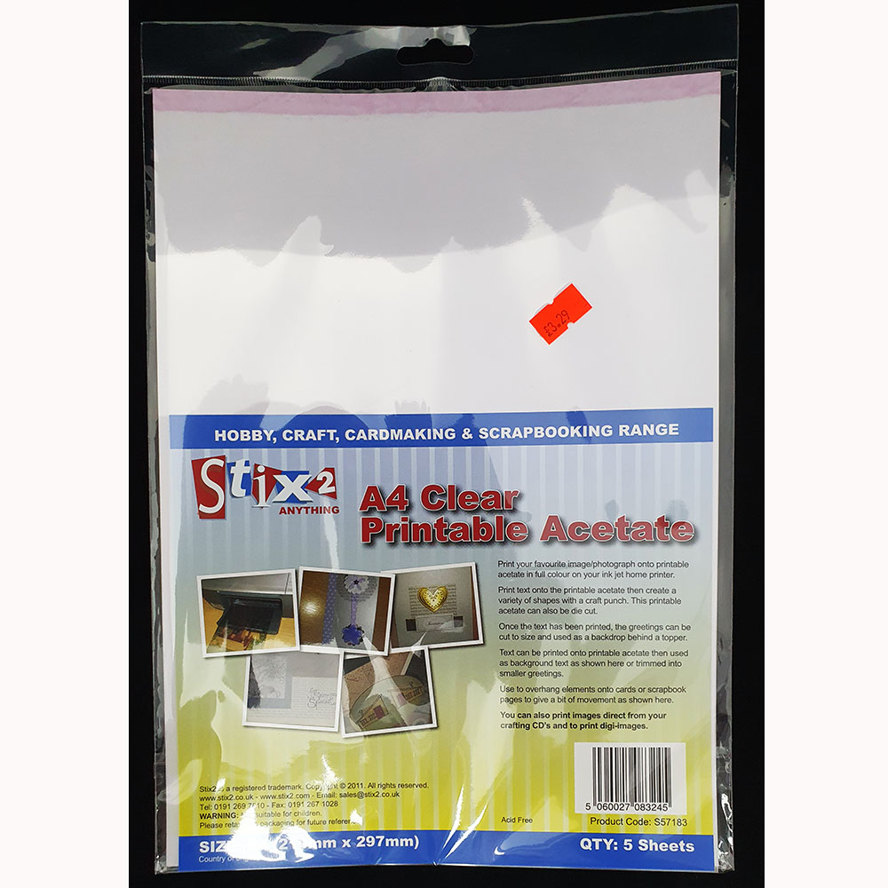 Stix2 A4 Printable Acetate-s57183