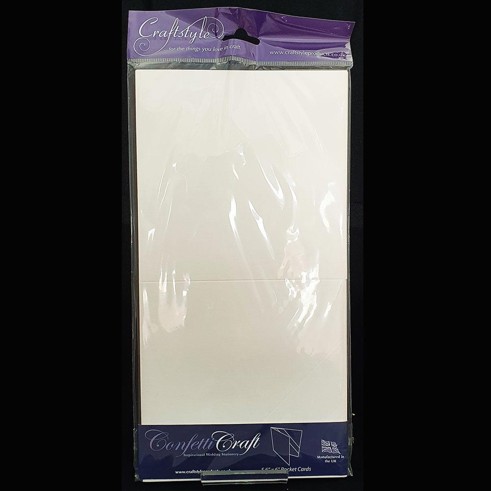 Craftstyle 6" x 6" Pocket Card & Envelopes Cream