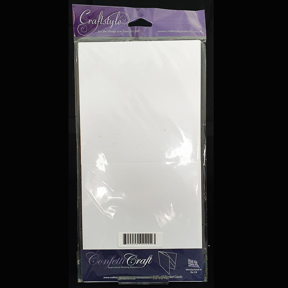Craftstyle 6" x 6" Pocket Card & Envelopes White