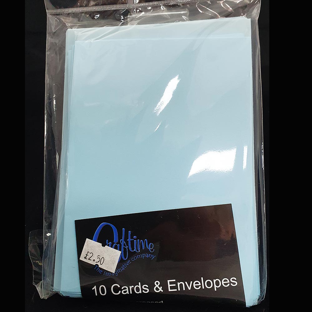 Craftime 4" x 6" Cards & Envelopes Blue