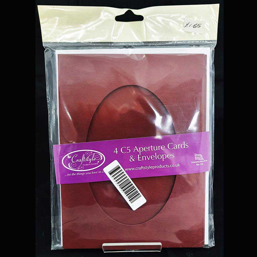Craftstyle-C5-Aperture-Cards-Brown-4pk