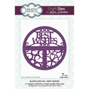 Sliced Circles Best Wishes - Craft Die by Lisa Horton