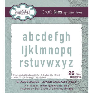 Shabby Basics-Lower Case Alpha Set - Sam Poole