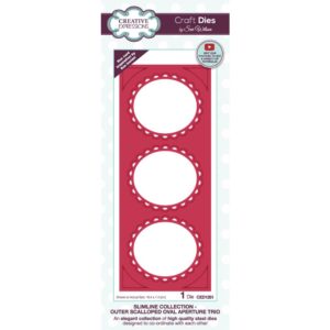 Creative Expressions Slimline Scalloped Oval Aperture Trio Die