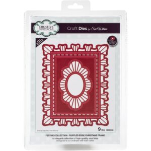 Festive Collection -Ruffled Edge Christmas Frame - Sue Wilson